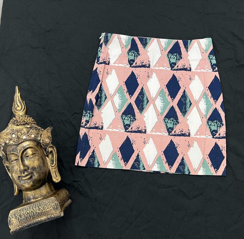 Patterned Mini Skirt