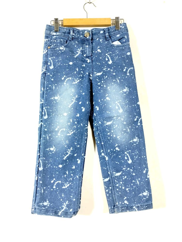 Max Blue Printed Jeans (Boys)