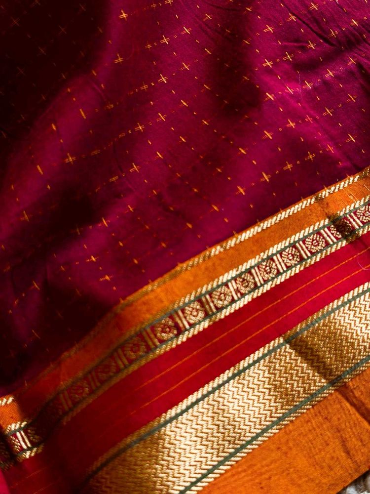 Handloom Cotton Silk Gadwal saree