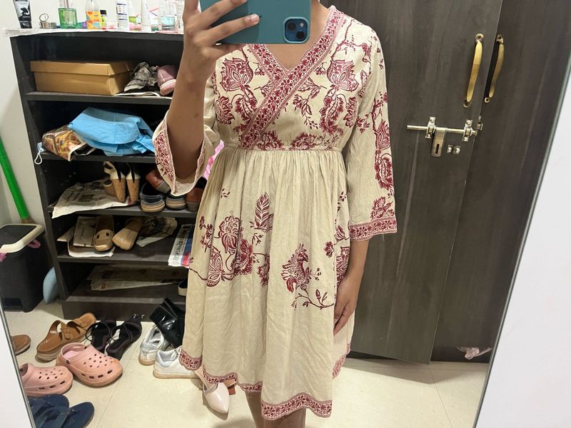 Boho Embroidered Maxi Dress