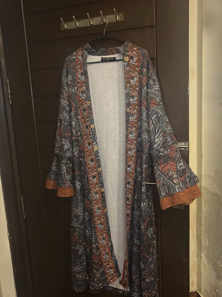 Open wooden Shrug-Bohemian Print