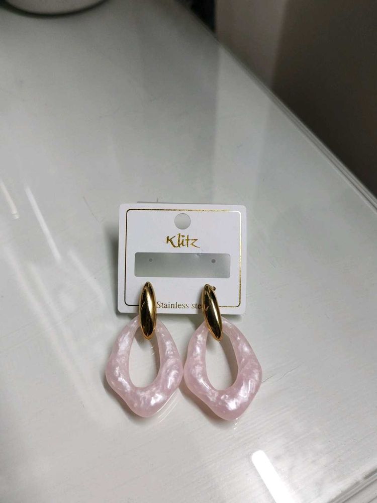 Klitz Pink Drop Earrings