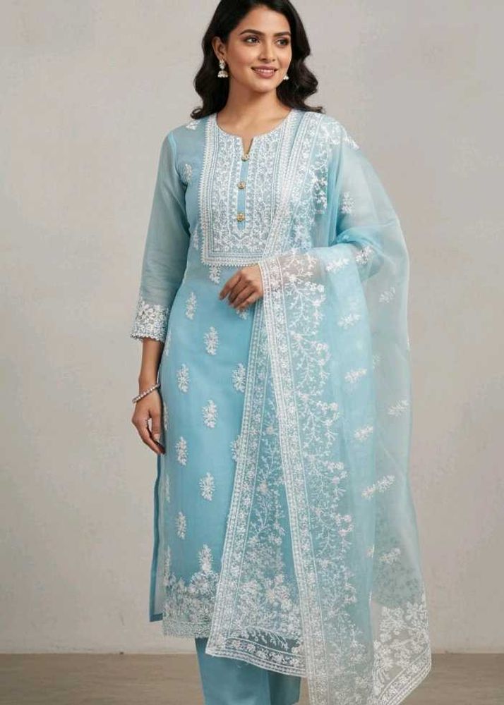 Elegant organza dress material