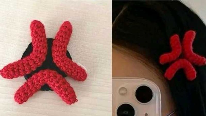 💢 angry Crochet Hair Clip