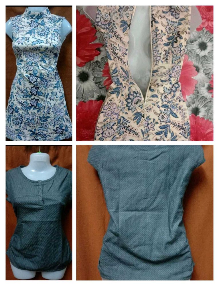 Floral Print Dress &amp; Top 30&amp;32inch