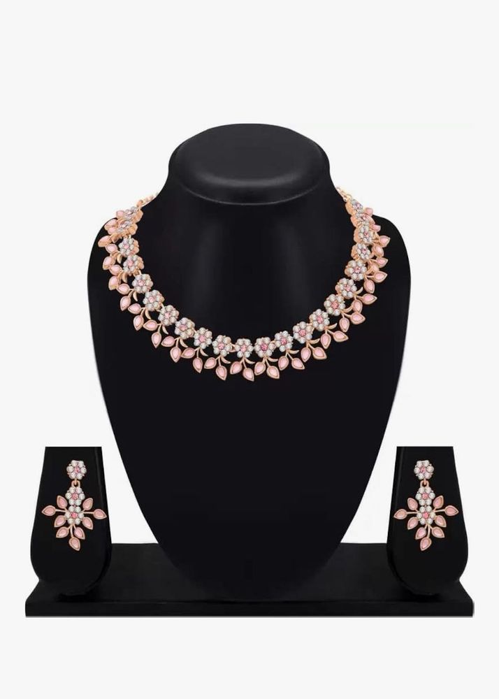 3 peace combo Elegant Rose Gold Necklace Set