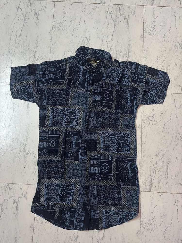 Patterned Short Sleeve Shirt
