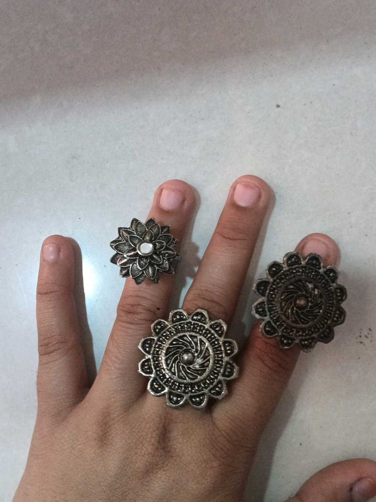 Boho Statement Rings - Set of 3