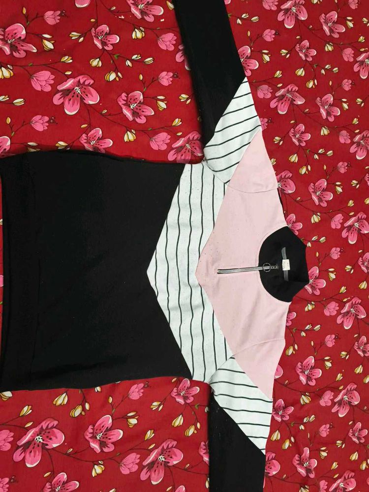 full sleeves women black sweatshirt