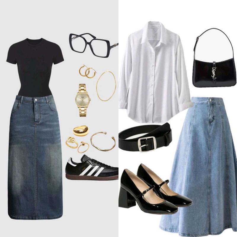 2 Denim Skirts For 450