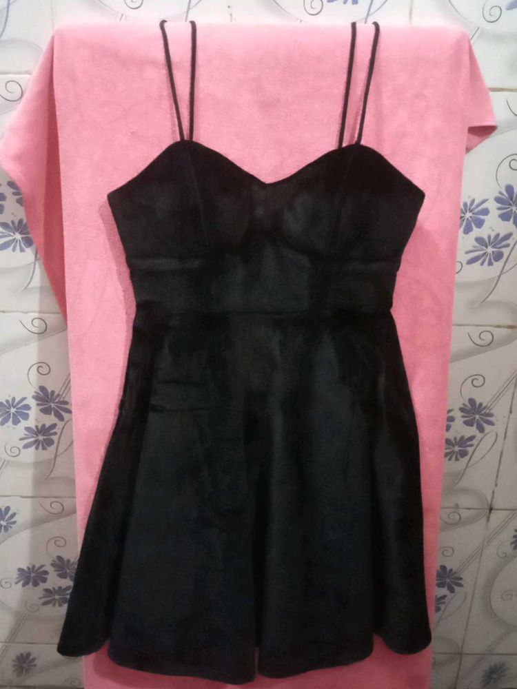 Black Velvet Mini Dress