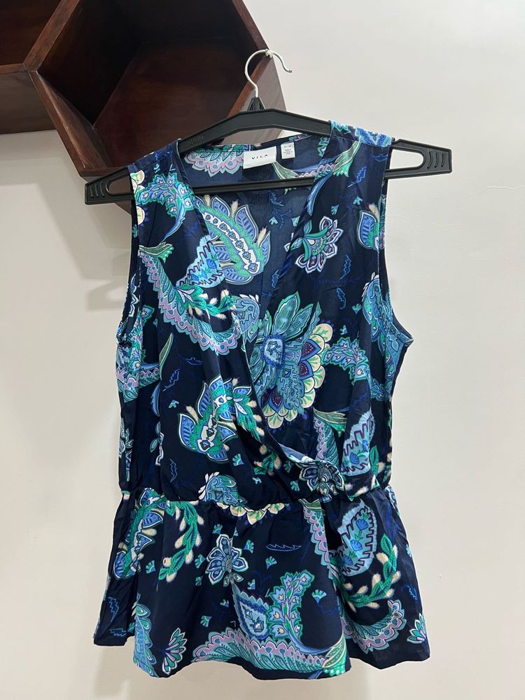 Vila Floral Print Top