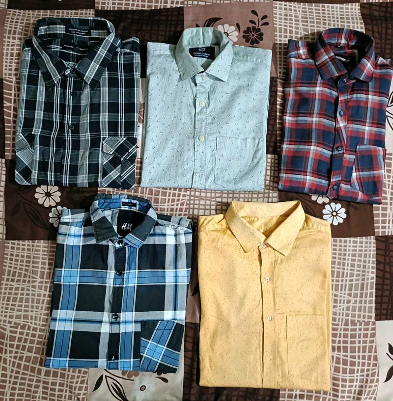 Combo Of 5 Cotton Shirt