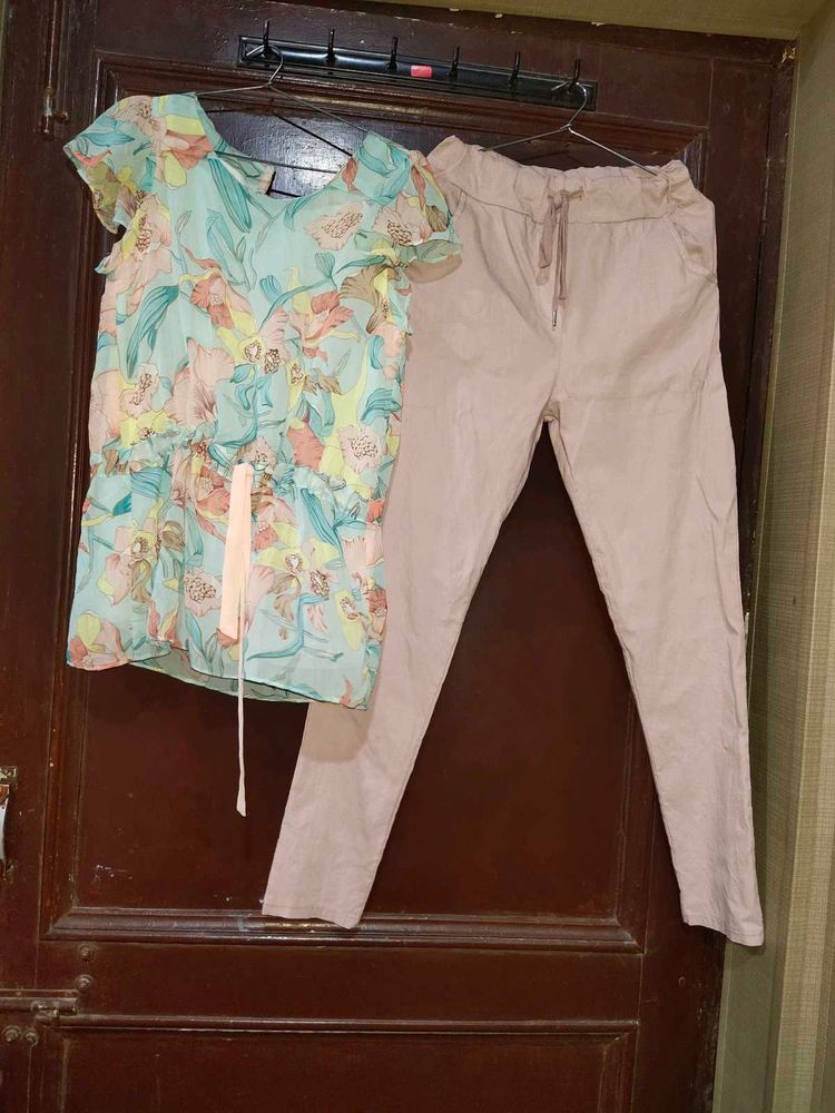 women co ord set top + pants