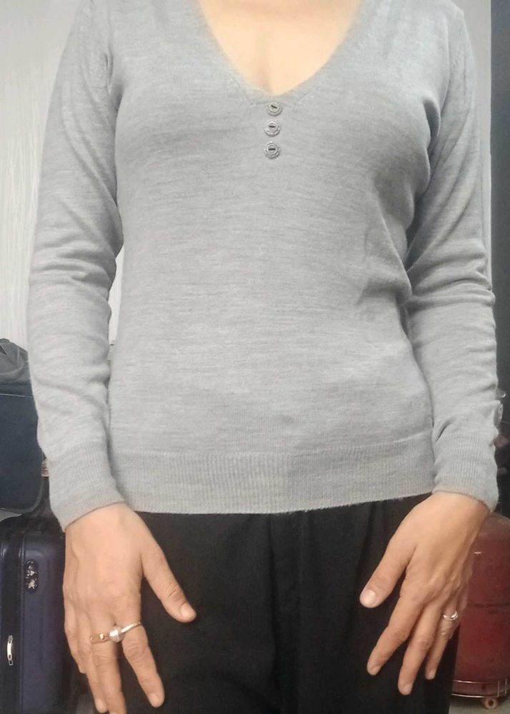 Gray V-Neck Sweater pick any 1