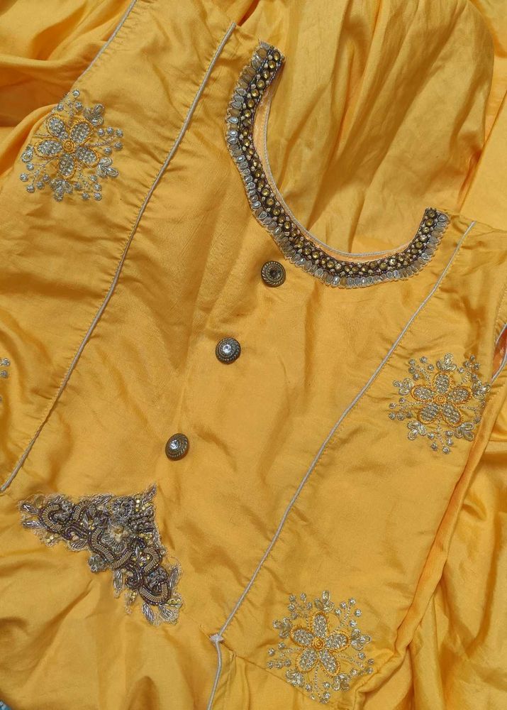 Yellow Embroidered Kurta Set