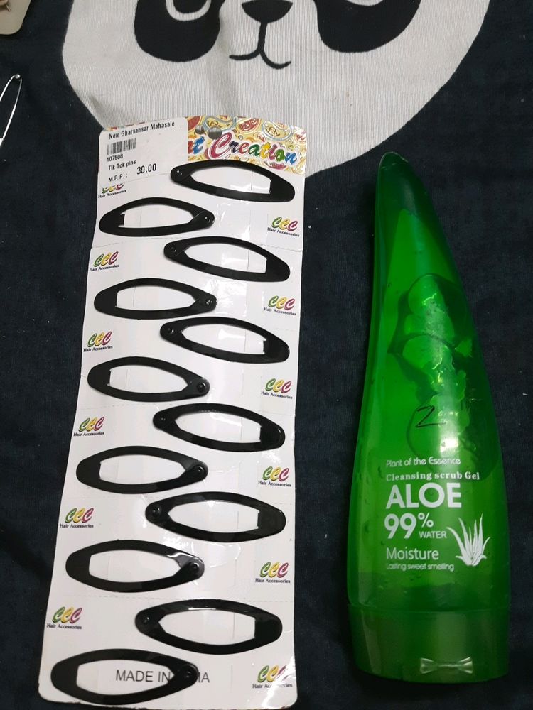 clips and alovera scrub