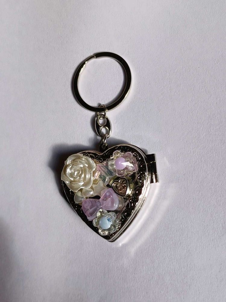 Heart Mirror Keychain