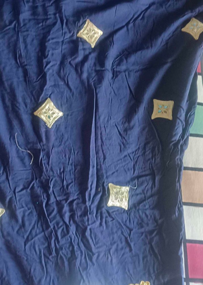 Navy Blue Dress Material