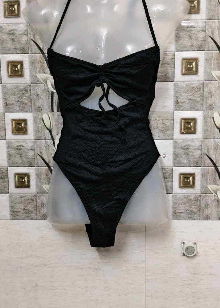 Black Cutout One-Piece Swimsuit