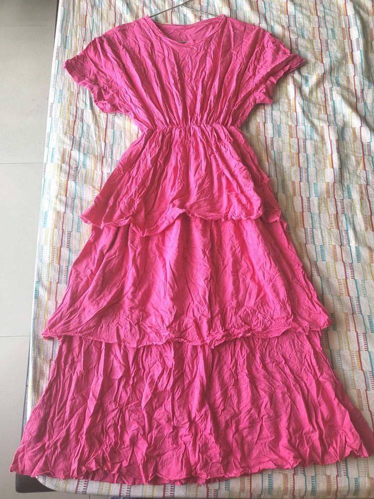 Hot Pink Tired Dress.