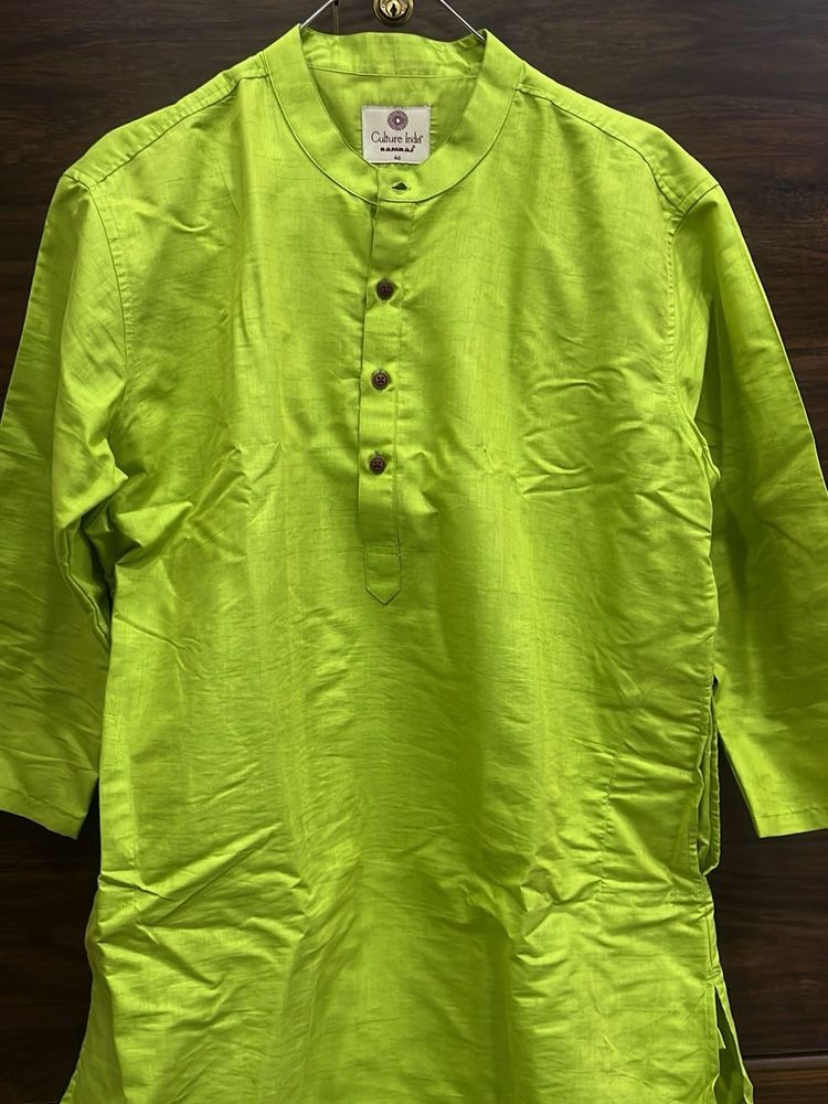 Green Cotton Kurta