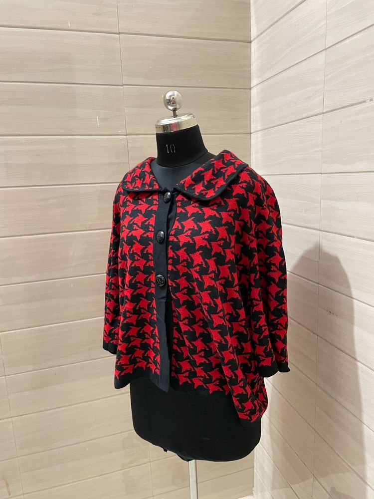 korean houndstooth sweater for women