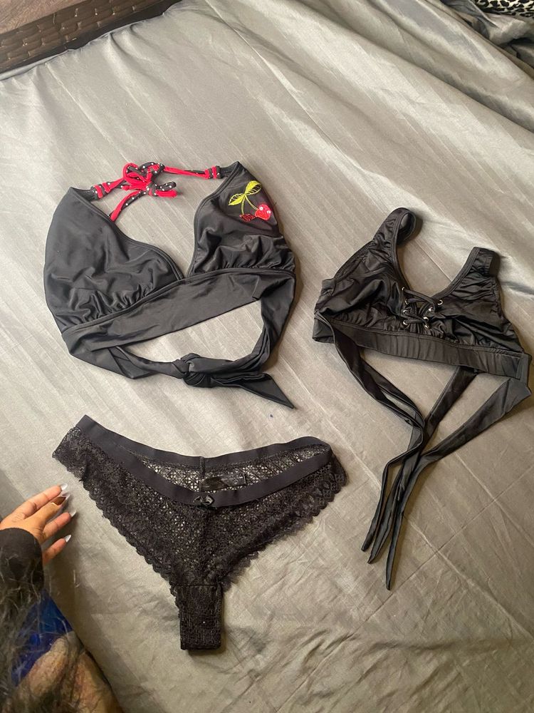 Black Cherry Lingerie Set