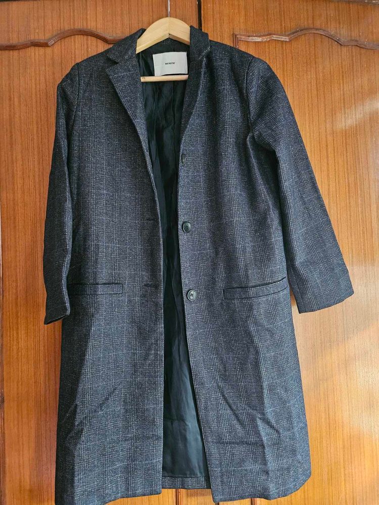 Checked Long Winter Coat