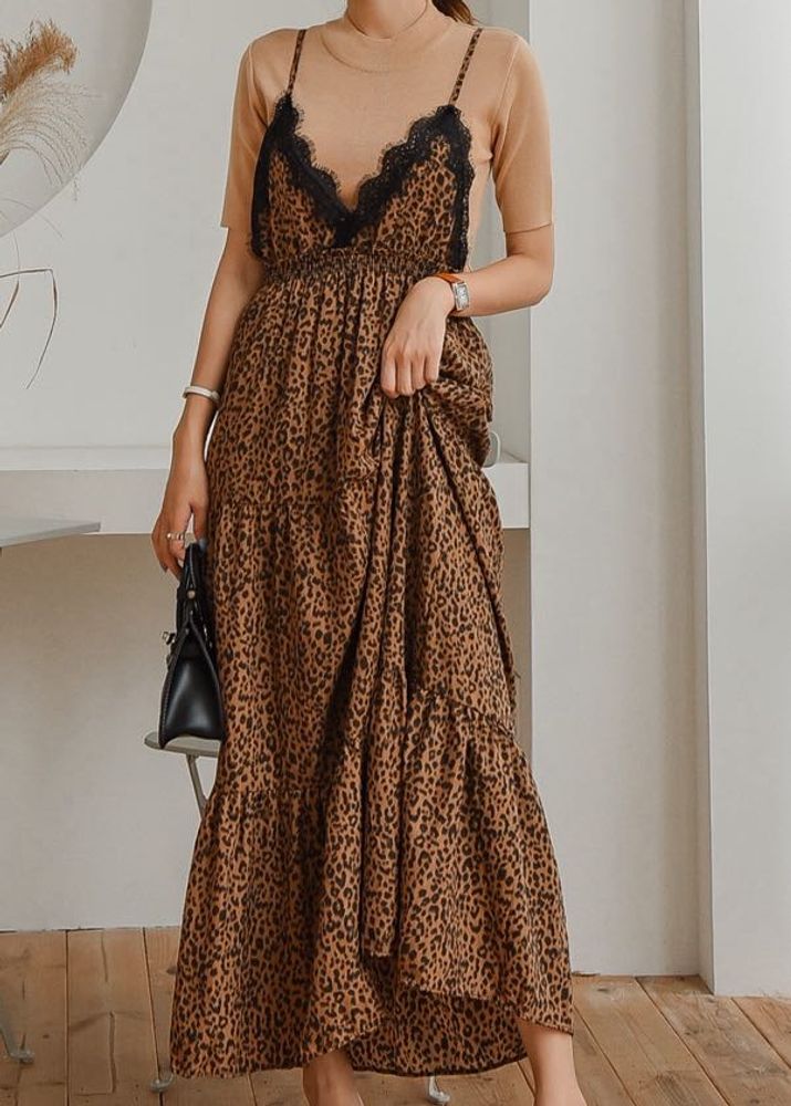 Leopard Print Maxi Dress