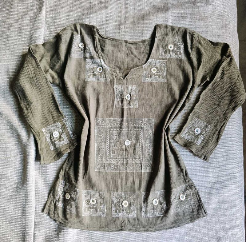 Embroidered Tunic Top