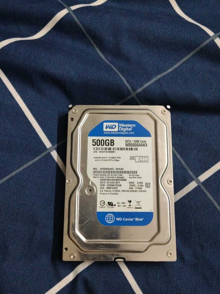 WD Blue 500GB Desktop Hard Disk Drive - 7200 RPM S