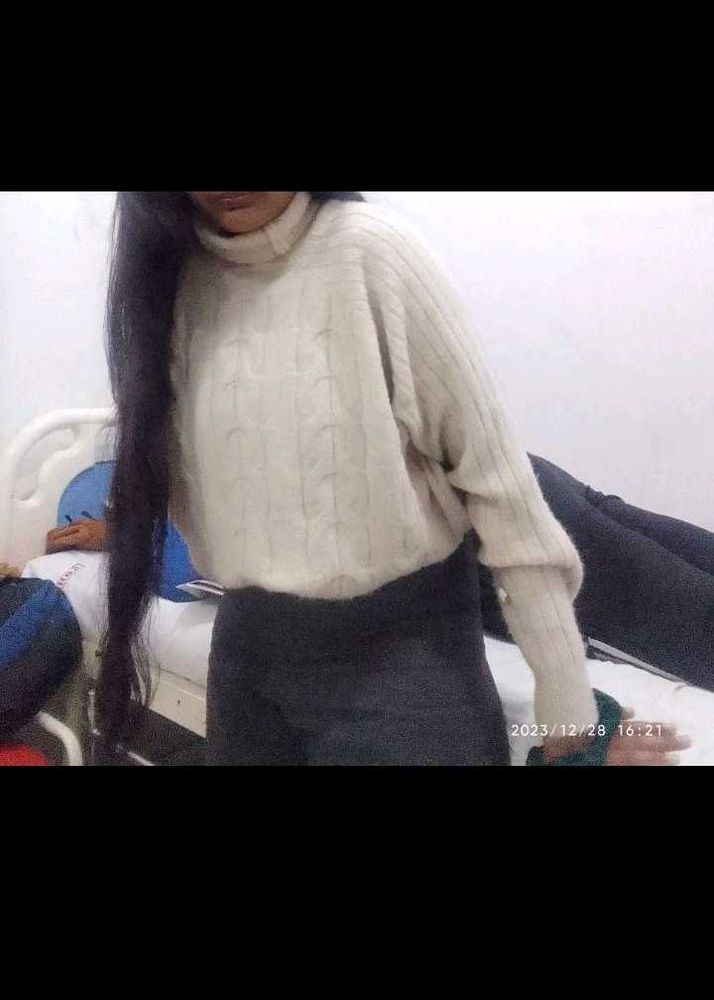 Cozy Cream Cable Knit Turtleneck