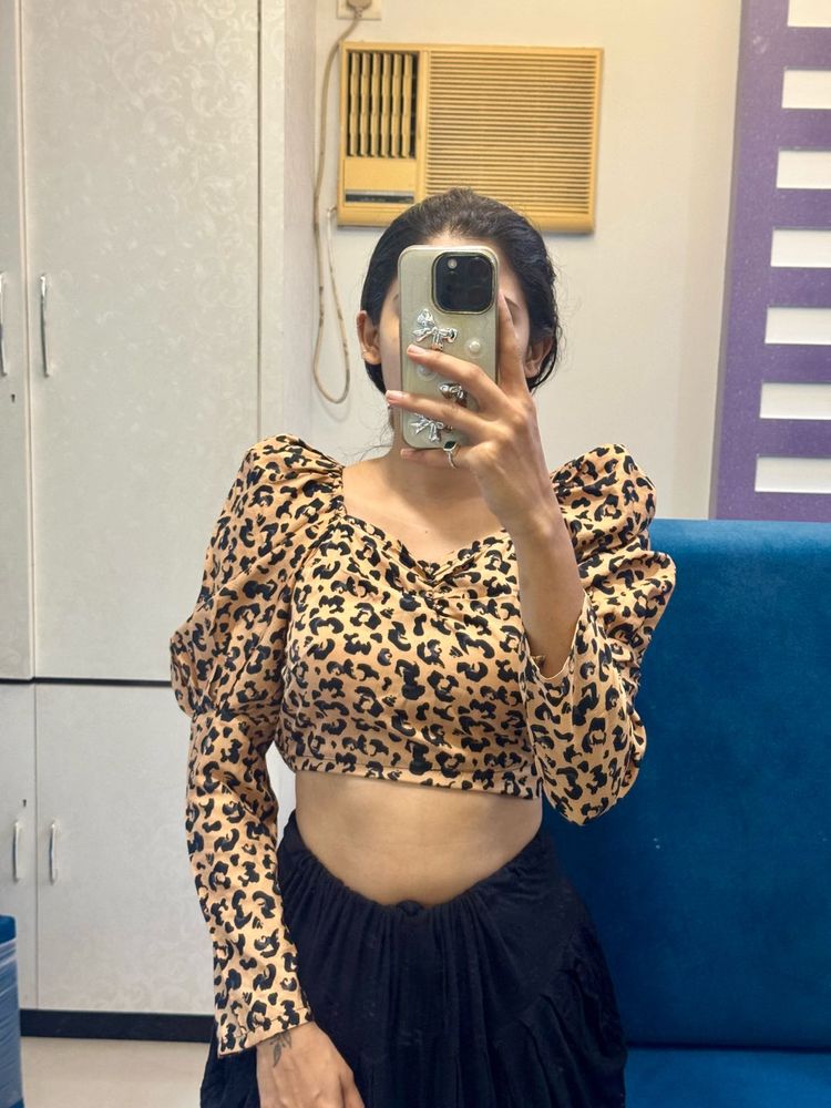 Animal Print Crop Top