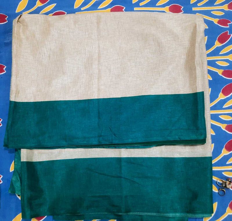 Elegant Green Border Saree
