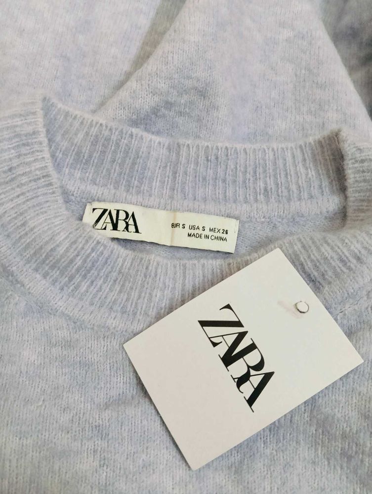 Zara Blue Knit Sweater