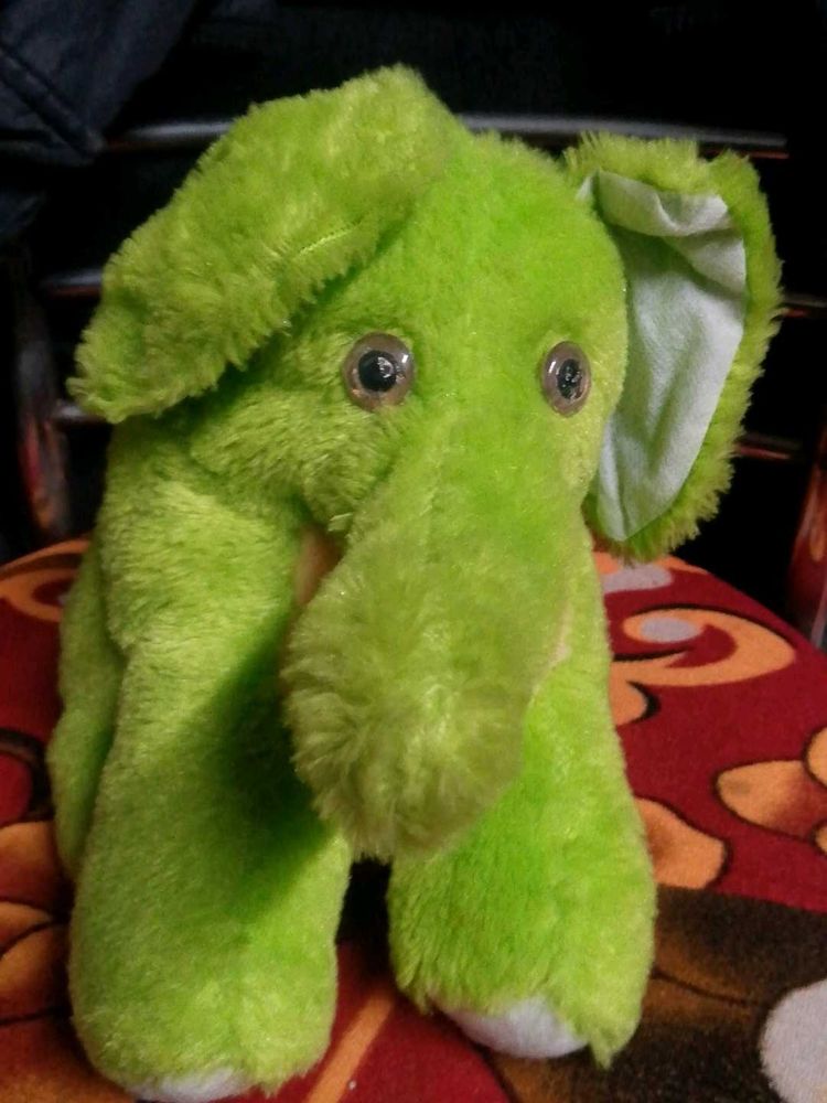Green Elephant Plush Toy