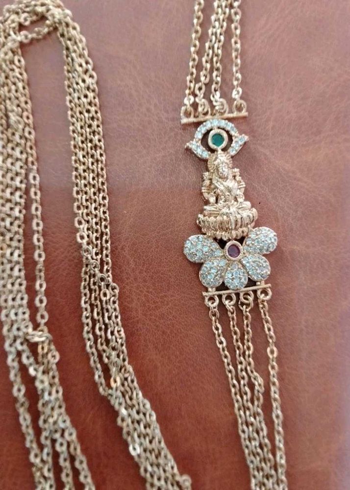 Elegant Gold-Tone Goddess Necklace