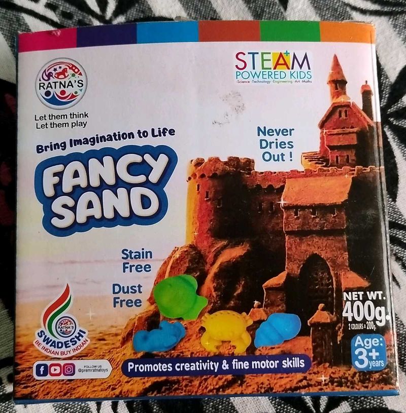 Green And Purple Fancy Sand For Kids