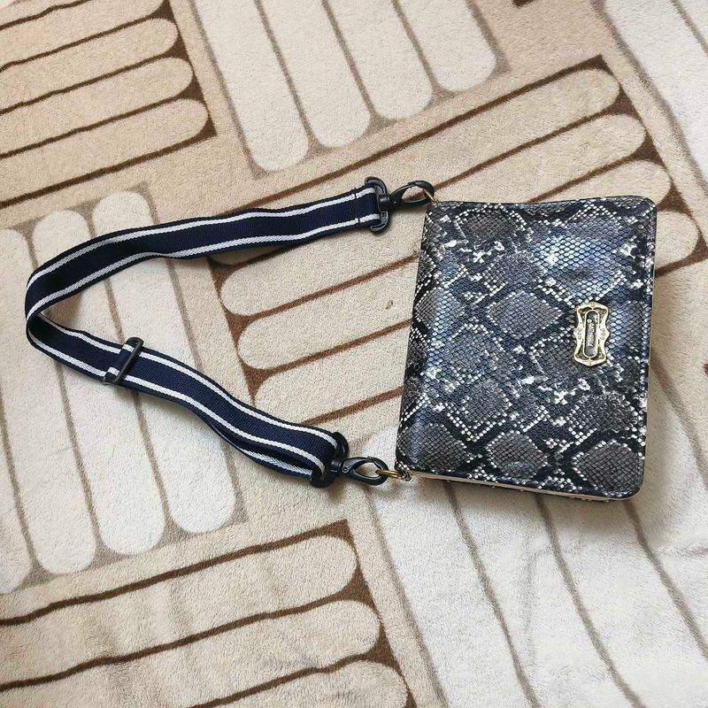 Blue And White Sling Bag