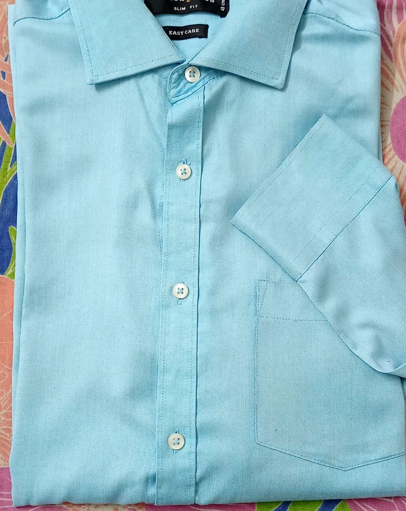 KNIGHTHOOD, Slim Fit, Mens Formal Used Shirt, Size- 40