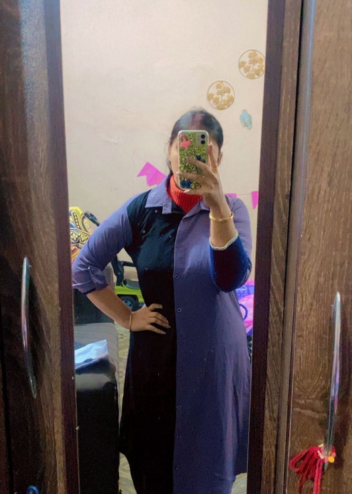 Two-Tone Shirt Dress