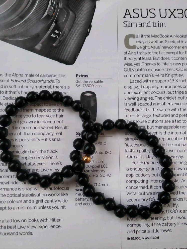 Black Beaded Bracelet