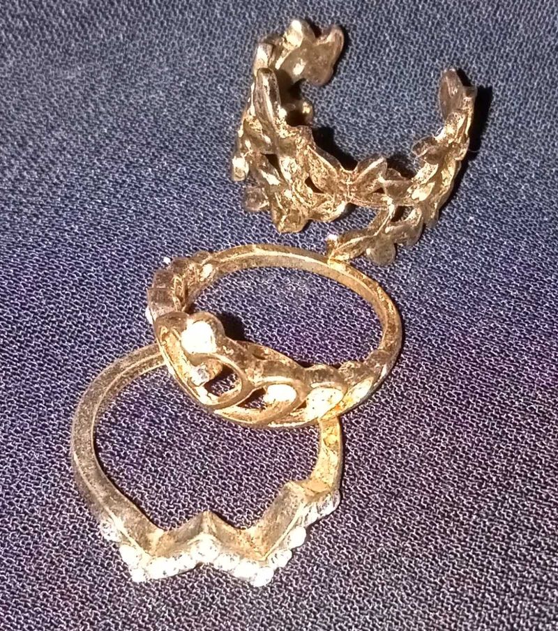 Golden Fingure Rings Combo