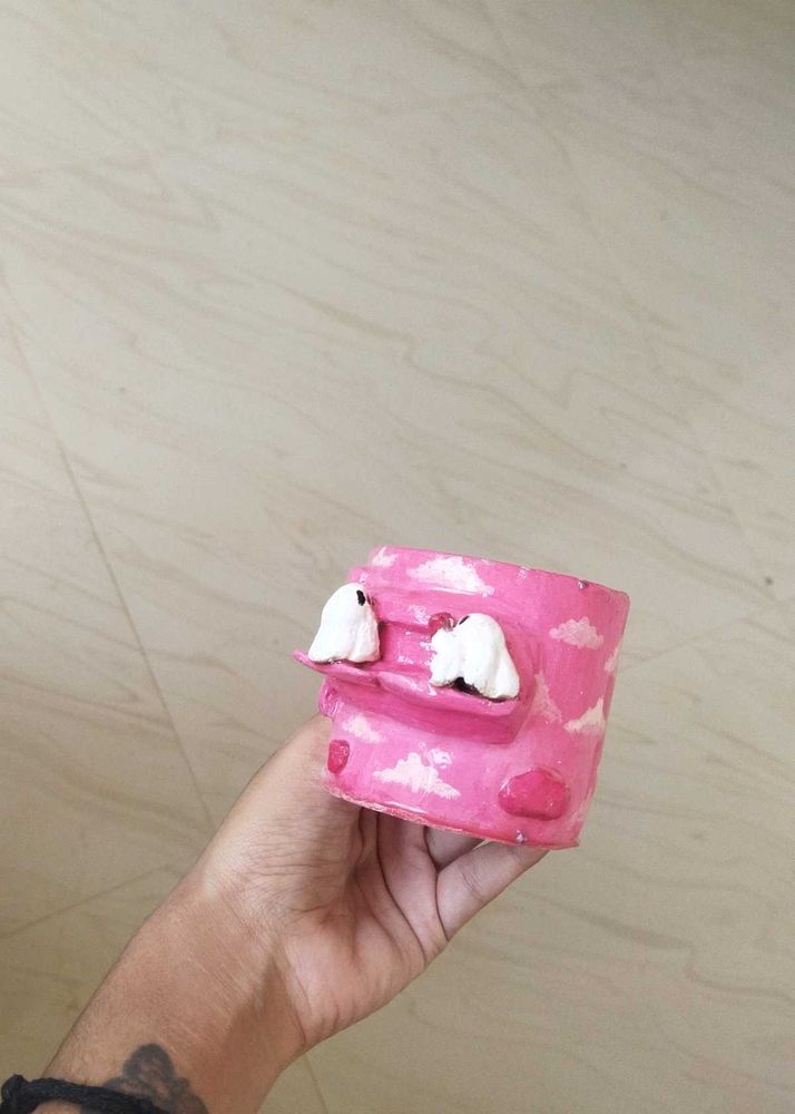 Pink Two Cute Ghost Love Mug