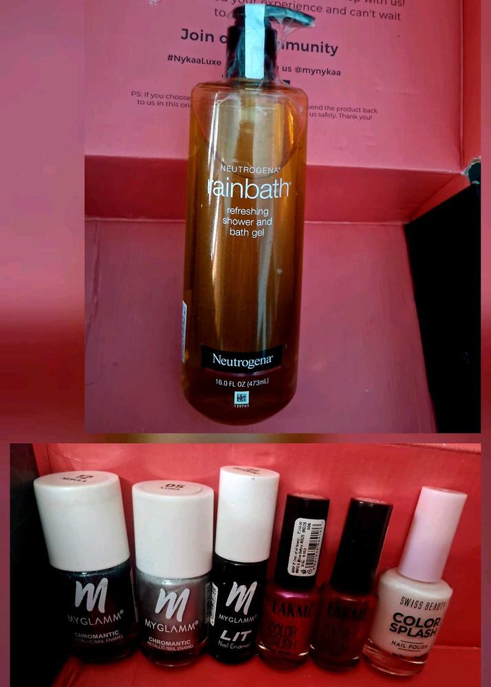 Buy1get6free💥  Neutrogena Bodywash &amp; 6 Nail paint