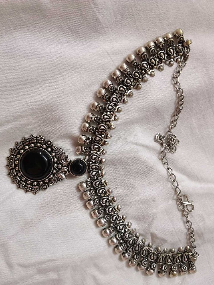 Oxidized Silver Necklace