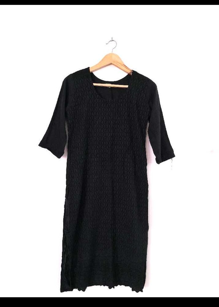 Black kurta &amp; short purple