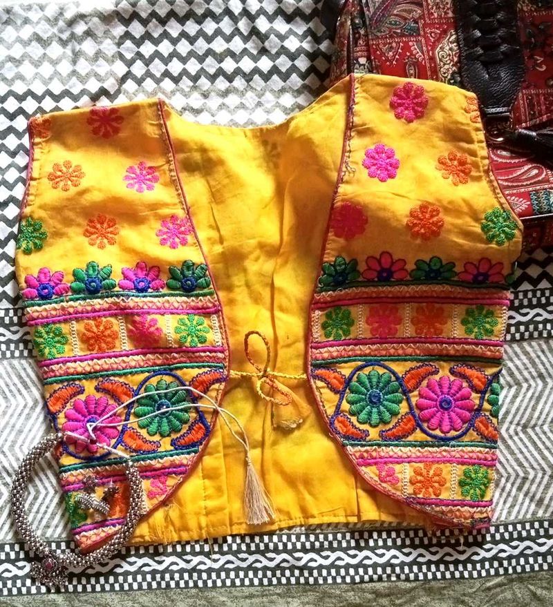 Navratri Festival Yellow Jacket
