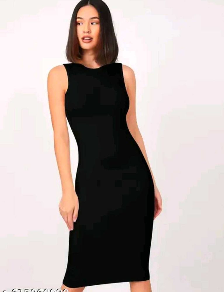 Sleek Black Bodycon Dress